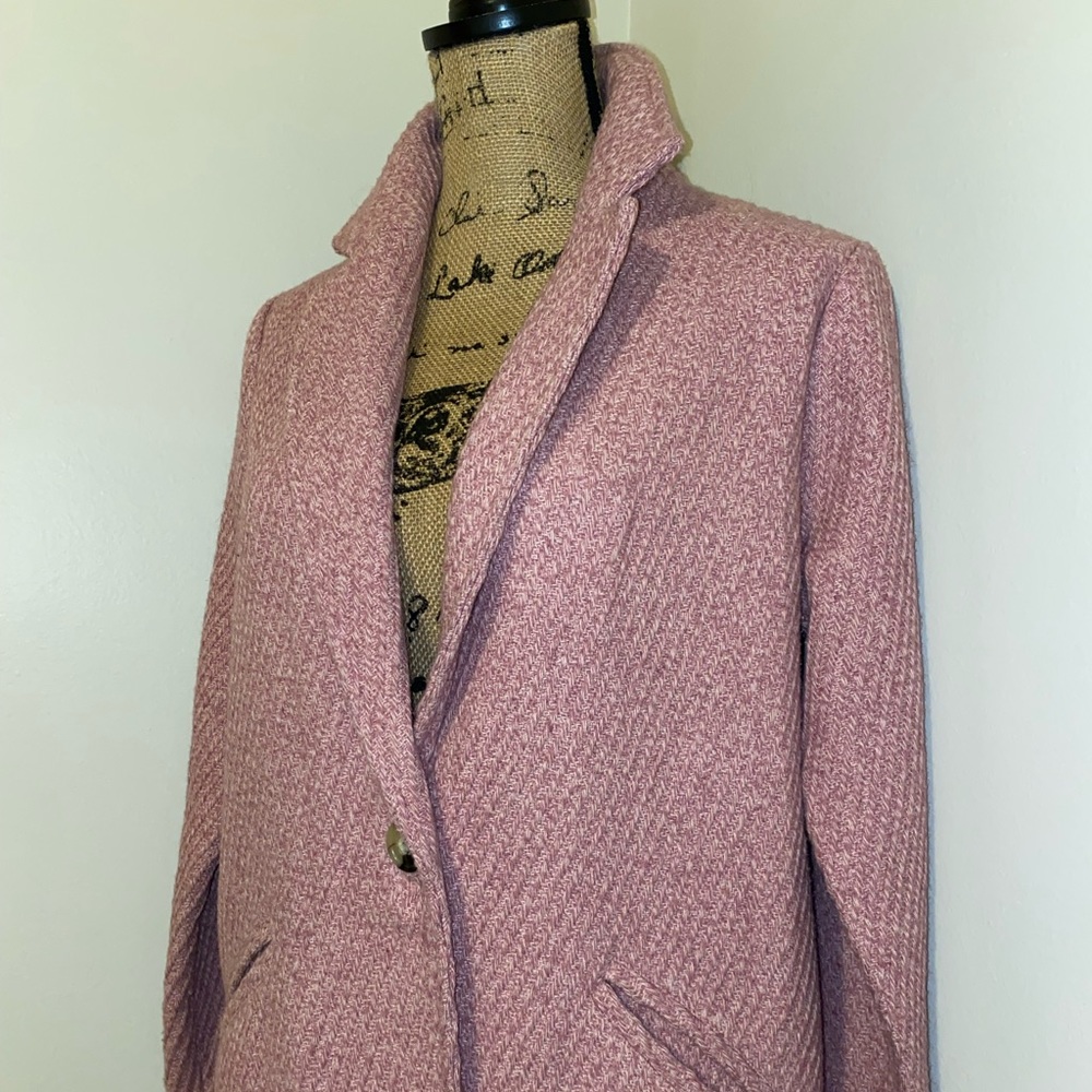LIKE NEW Christian Siriano New York Wool Blend Knee Length Jacket - Picture 3 of 10